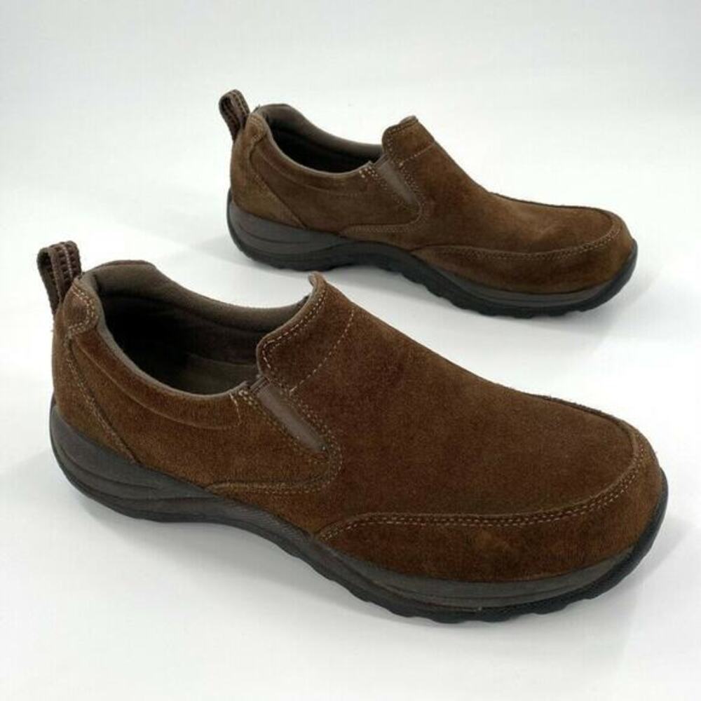 LL Bean Womens Slip On Shoes Loafers Comfort Moc‎ Suede Brown 11